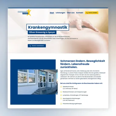 Webseite Krankengymnastik Grewenig