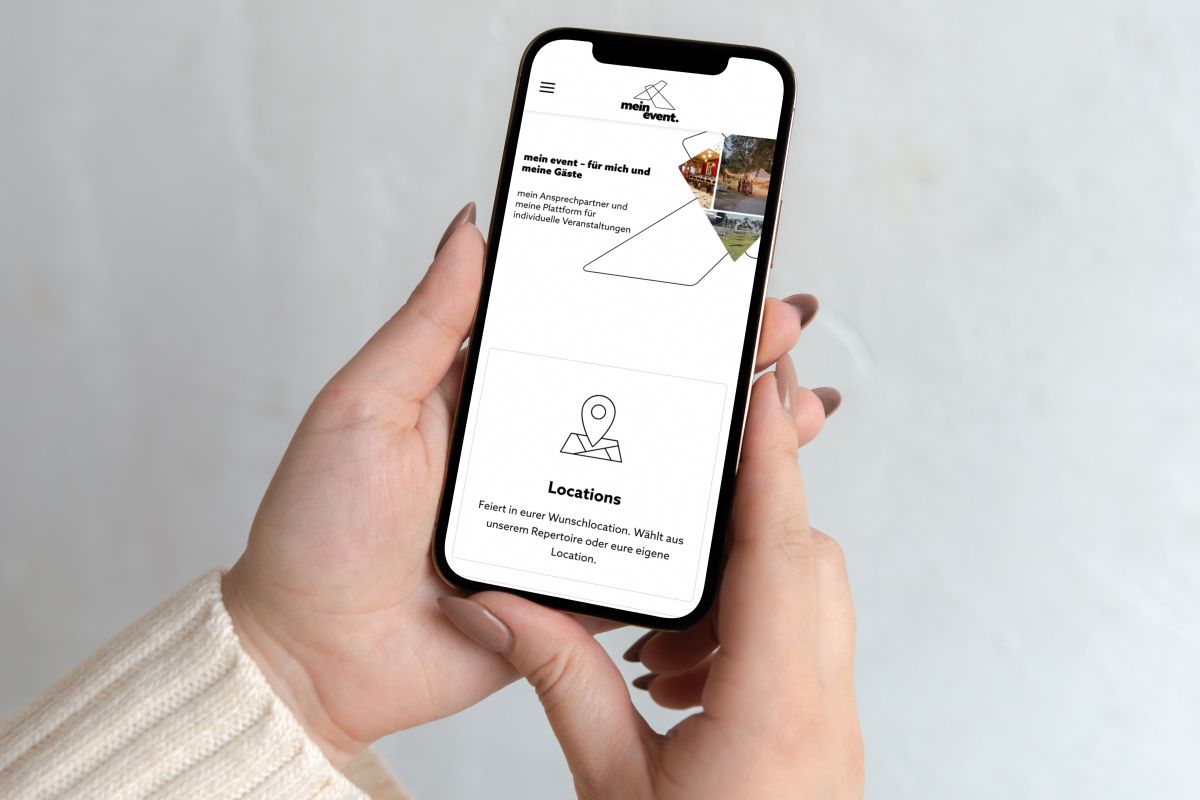 Smartphone mit responsive Website