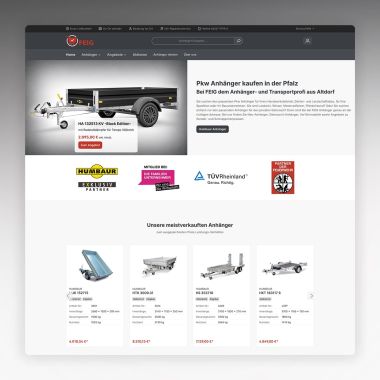 Webseite FEIG Onlineshop
