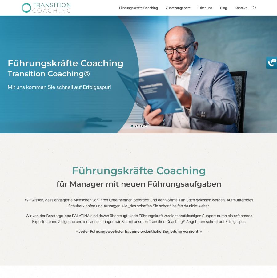 Webseite Transition Coaching