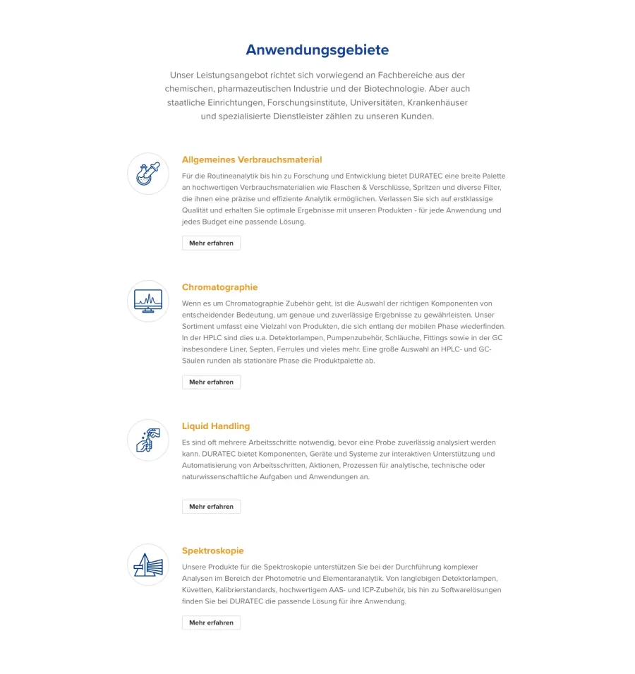 Webseite Duratec