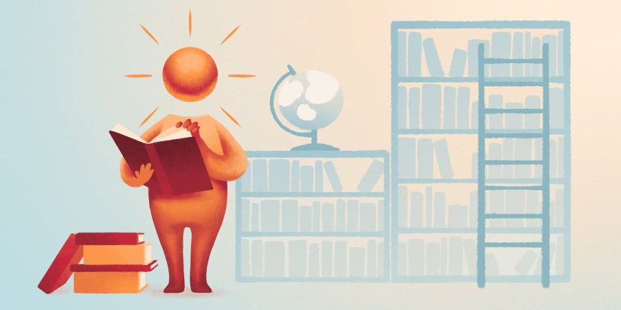 Sunny liest Bücher