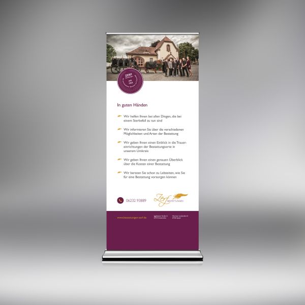 Messewerbung Zerf Roll up