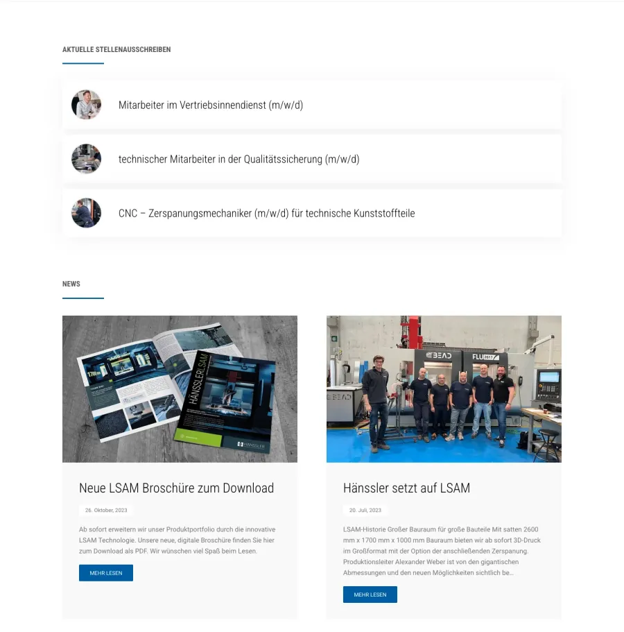 Webseite Hänssler Kunststoff & Dichtungstechnik