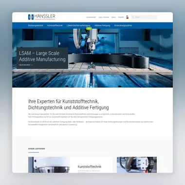 Webseite Hänssler Kunststoff & Dichtungstechnik