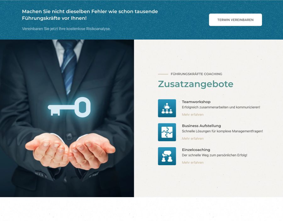 Webseite Transition Coaching