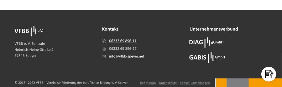 Webseite VFBB
