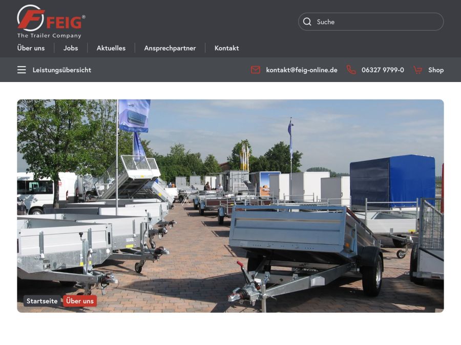 Webseite FEIG Fahrzeugbau
