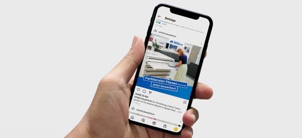 Webseite auf einem Smartphone
