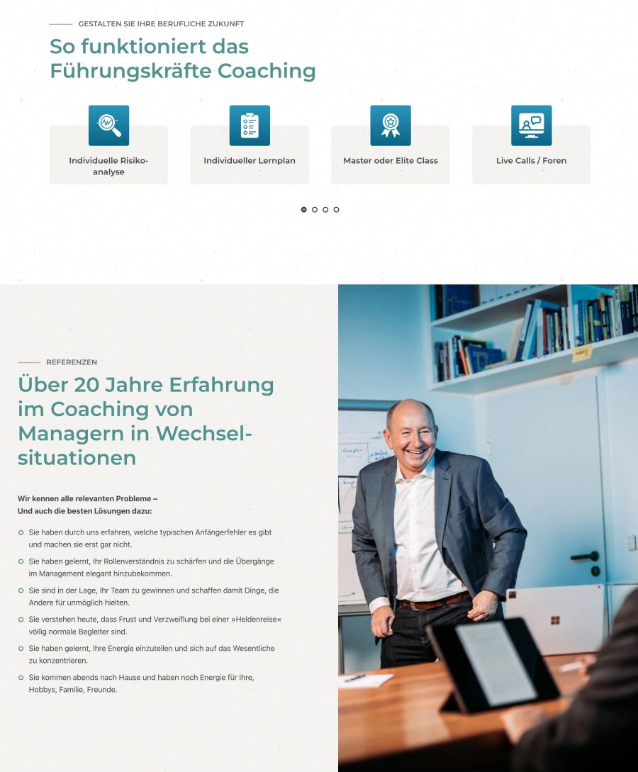 Webseite Transition Coaching